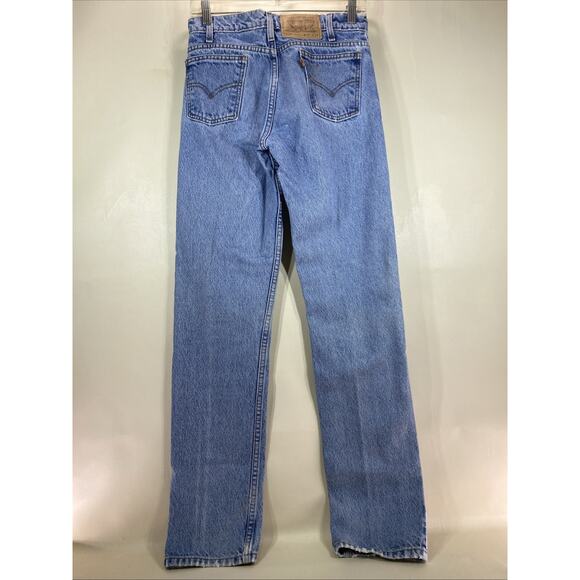 Vintage Levis 505 Denim Jeans Mens 29x34 (Fit 28x33) Blue Light Wash Regular Fit - Picture 1 of 8